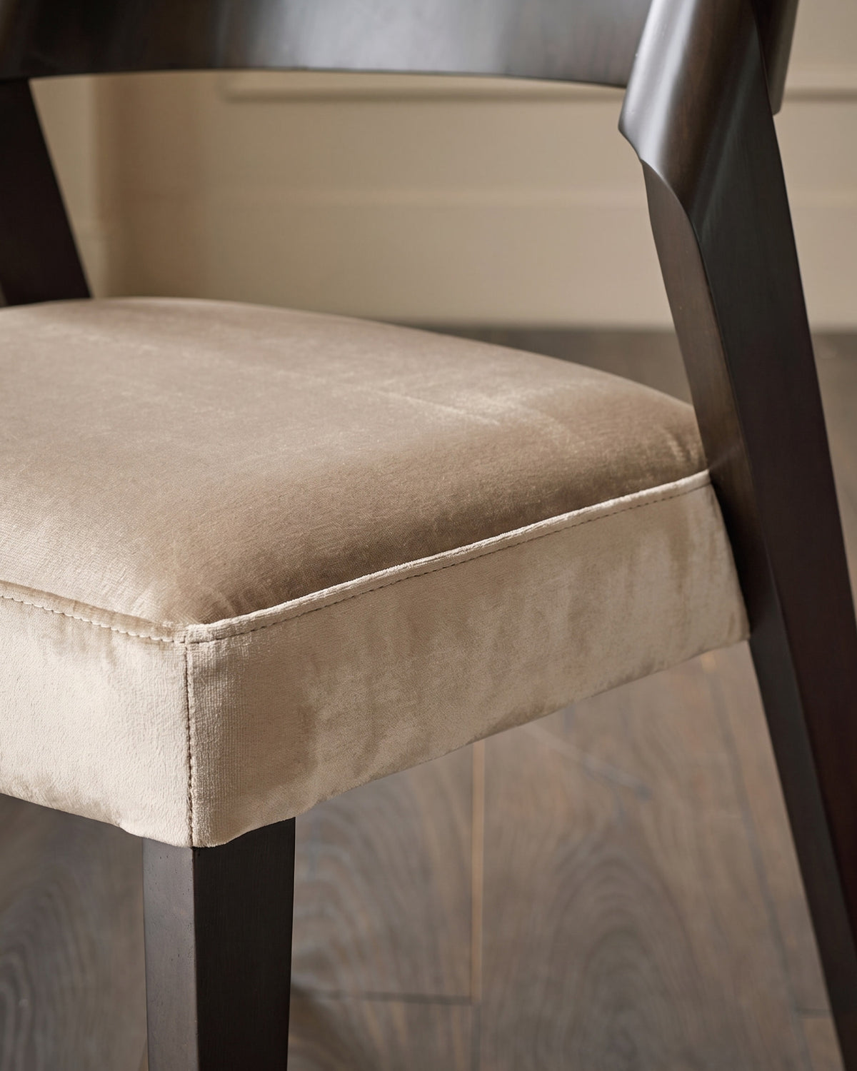 Enzo champagne velvet dining chair - set of 2