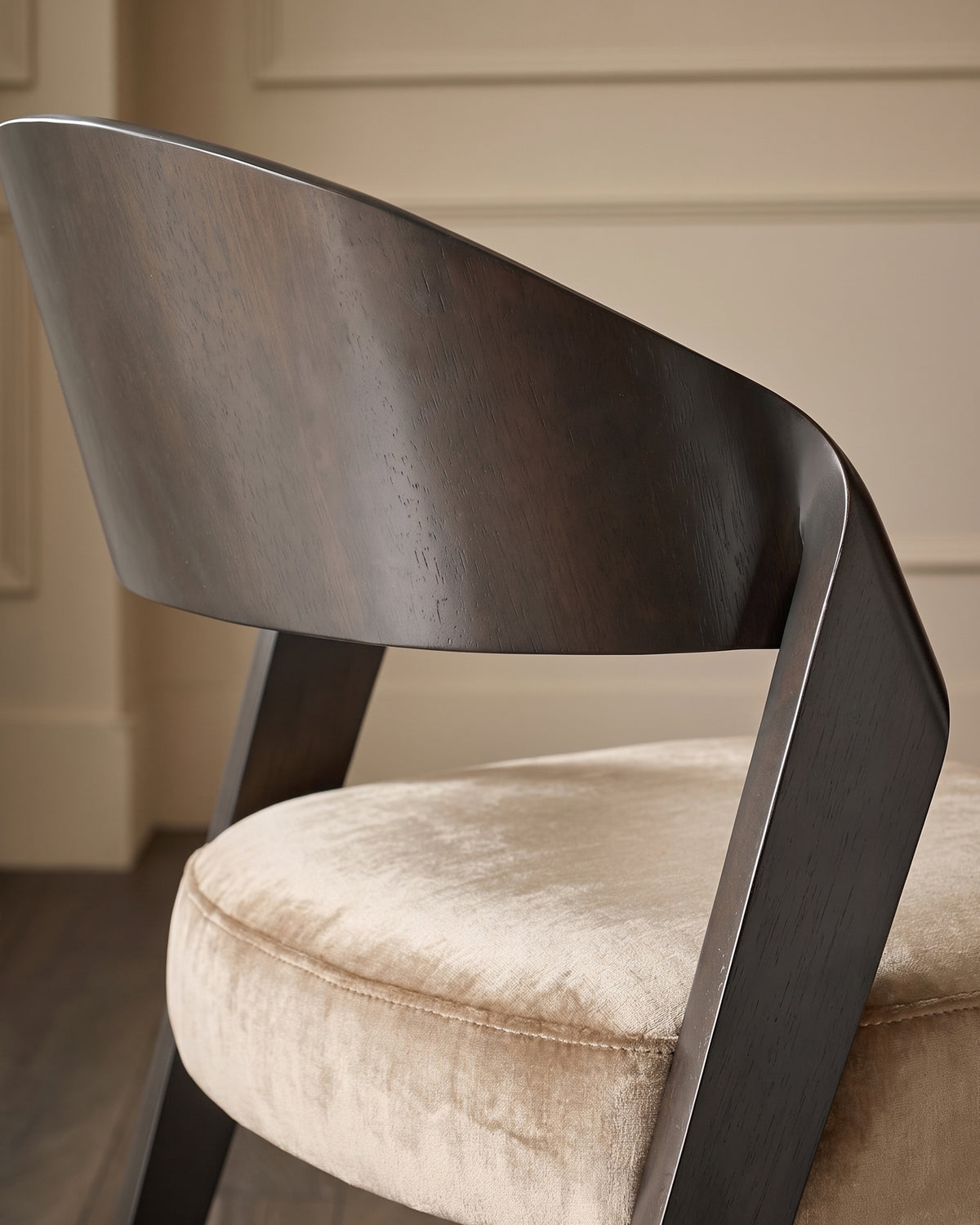Enzo champagne velvet dining chair - set of 2