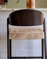 Enzo champagne velvet bar stool