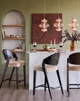 Enzo champagne velvet bar stool