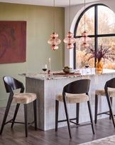 Enzo champagne velvet bar stool