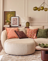 Eris natural fabric left hand corner chaise sofa