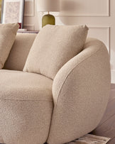 Eris natural fabric left hand corner chaise sofa