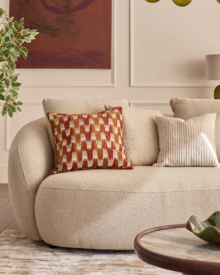 Eris natural fabric right hand corner chaise sofa