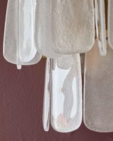 Estelle white glass wall light