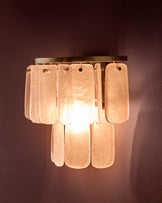 Estelle white glass wall light