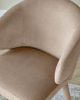 Ethan champagne velvet dining chair