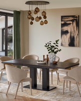 Ethan champagne velvet dining chair