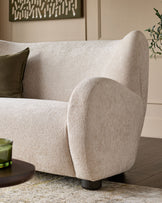 Evelyn natural chunky weave 2 seater sofa