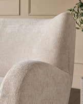 Evelyn natural chunky weave 3 seater sofa