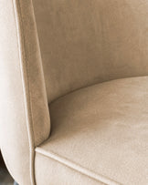 Evelyn champagne velvet dining chair