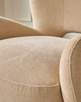 Evelyn champagne chenille occasional chair