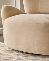 Evelyn champagne chenille occasional chair