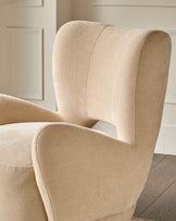 Evelyn champagne chenille occasional chair