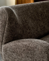 Evelyn mocha fabric 2 seater sofa