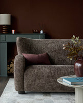 Evelyn mocha fabric 2 seater sofa