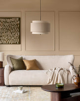 Evelyn natural chunky weave 3 seater sofa