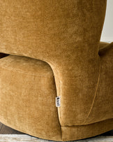 Evelyn ochre chenille occasional chair