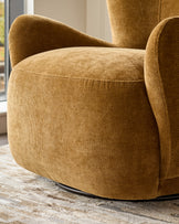 Evelyn ochre chenille occasional chair