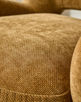Evelyn ochre chenille occasional chair