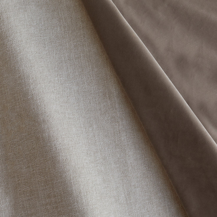 Champagne Plush Velvet and Natural Cosy Chenille
