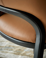 Fio tan leather dining chair - set of 2