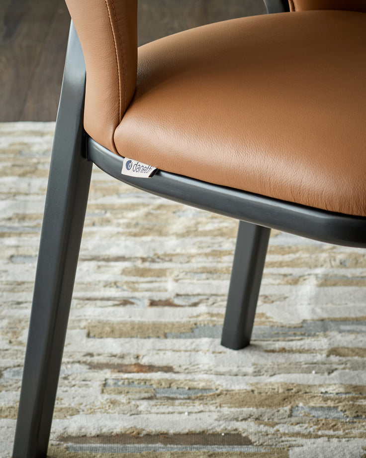 Fio tan leather dining chair - set of 2
