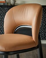 Fio tan leather dining chair - set of 2