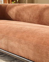 Florence apricot fabric 2 seater sofa