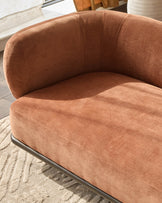 Florence apricot fabric 2 seater sofa