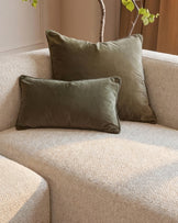 Florence natural fabric with light wood right hand facing chaise sofa