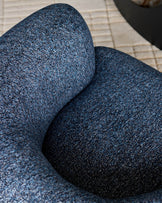 Florence navy mosaic chenille armchair