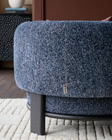 Florence navy mosaic chenille armchair