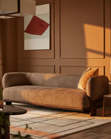 Florence mocha chunky weave 3 seater sofa