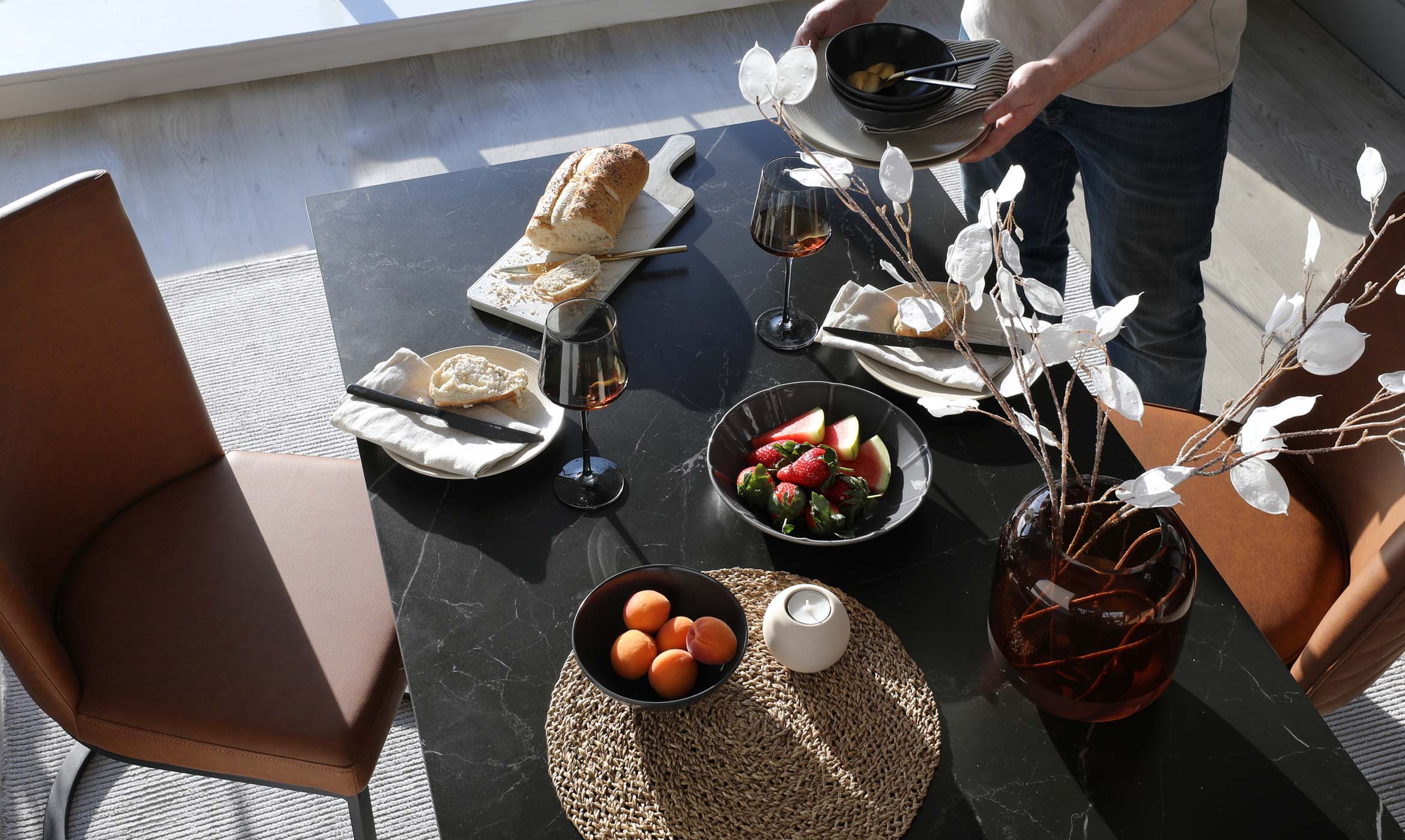 Form Tan Faux Leather Dining Chair