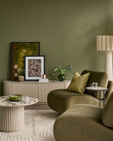 Frances olive green velvet swivel accent chair