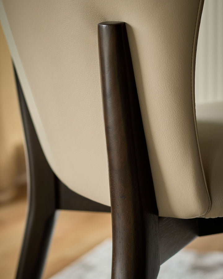Franco natural leather dining chair - set of 2