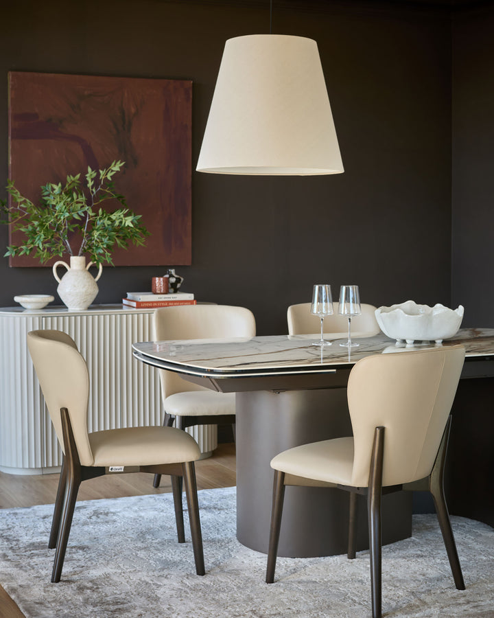 Franco natural leather dining chair - set of 2