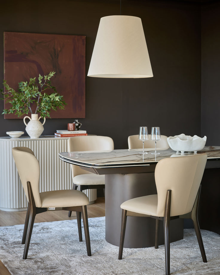 Franco natural leather dining chair - set of 2