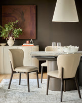 Franco natural leather dining chair - set of 2