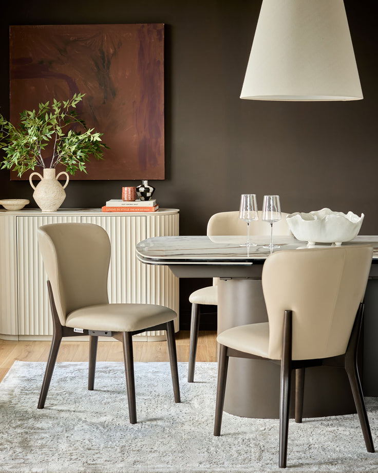 Franco natural leather dining chair - set of 2