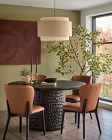 Franco tan leather dining chair - set of 2