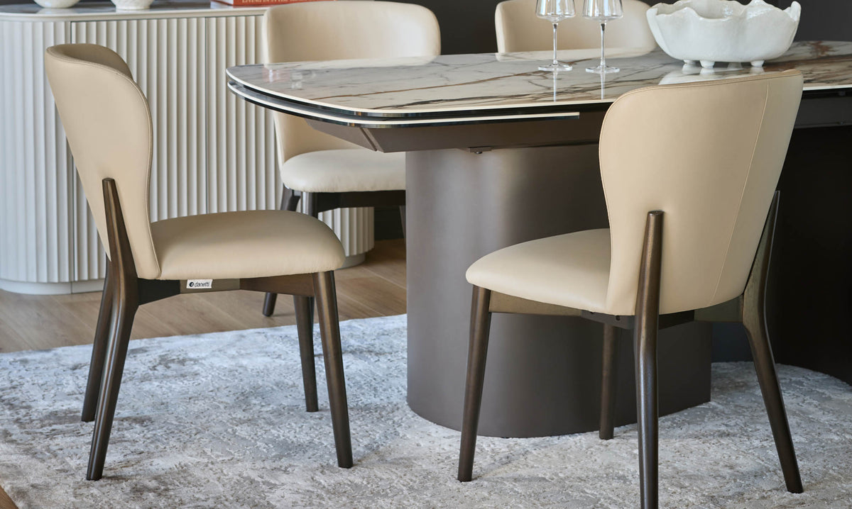 Franco natural leather dining chair - set of 2