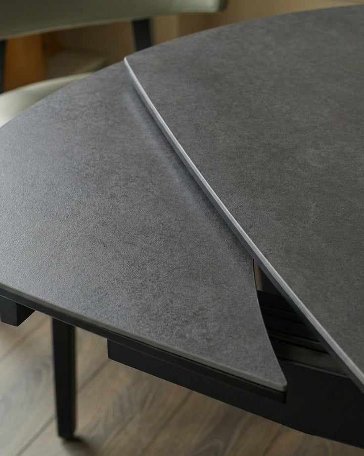 Fraser dark grey ceramic 4-6 extending dining table