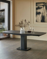 Fraser dark grey ceramic 4-6 extending dining table