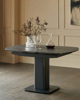 Fraser dark grey ceramic 4-6 extending dining table