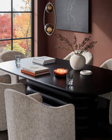 Freya natural chenille dining chair