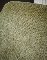 Garda olive green chenille fabric occasional chair