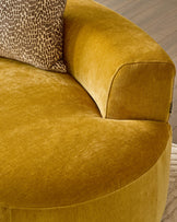 Gianna ochre fabric 2 seater sofa