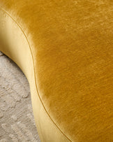 Gianna ochre fabric 2 seater sofa